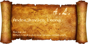 Andrejkovics Leona névjegykártya